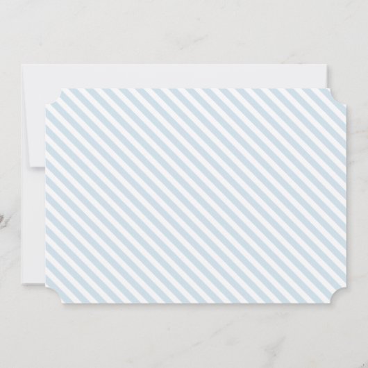 青く眠いベビーの怠惰のベビーの写真の発表 案内状 (裏面)