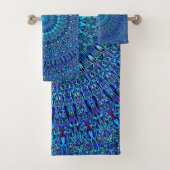 青く精神的な花園の曼荼羅 バスタオルセット (インサイチュ)