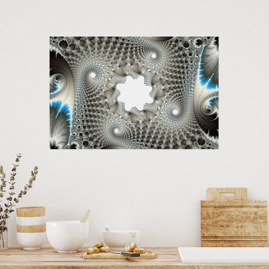 青く絡まった ポスター (キッチン)