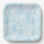 青く繊細な水の色 ペーパープレート (正面)