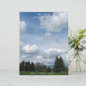 青く美しい空と白い雲 レターヘッド (スタンド正面)