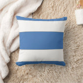 青く航海のでストライプな枕 クッション (ブランケット)