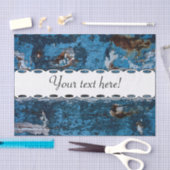 青く色彩の鮮やかな木 薄葉紙 (クラフト)