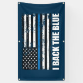 青く薄いブルーライン米国の旗MAGA WWG1WAを支持して下さい 横断幕 (縦)