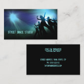 青く軽い通りのダンスのスタジオの名刺 名刺 (正面/裏面)