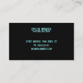 青く軽い通りのダンスのスタジオの名刺 名刺 (裏面)