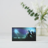 青く軽い通りのダンスのスタジオの名刺 名刺 (スタンド正面)