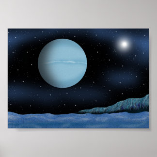 青く輝く惑星の夜 ポスター