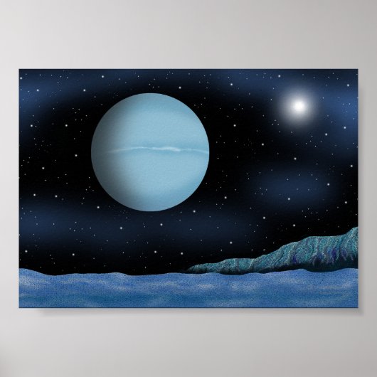 青く輝く惑星の夜 ポスター (正面)
