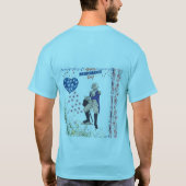青く輝く独立の精神 地平線 Tシャツ (裏面)