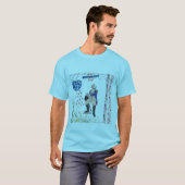 青く輝く独立の精神 地平線 Tシャツ (正面フル)