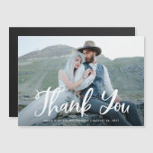 青く風変わりな|素朴な結婚式の写真は感謝していしています (正面/裏面)