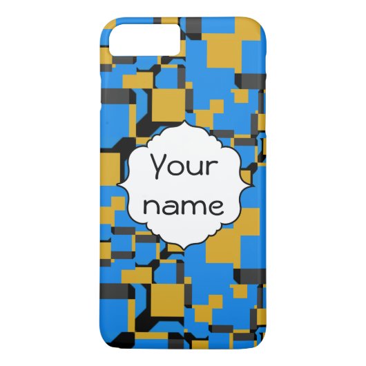 青く黄色い形 Case-Mate iPhoneケース (裏面)