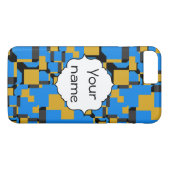 青く黄色い形 Case-Mate iPhoneケース (裏面(横))