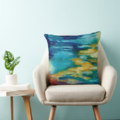 青く黄色い珊瑚礁のクッション クッション (椅子)