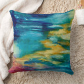 青く黄色い珊瑚礁のクッション クッション (ブランケット)