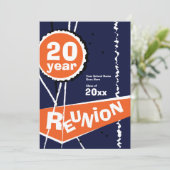 青く、オレンジ20年の同窓会の招待状 招待状 (スタンド正面)