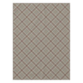 青く、チョコレート色の点検 テーブルクロス (正面)