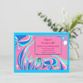 青く、ピンクおよび水のファンタジー 招待状 (スタンド正面)