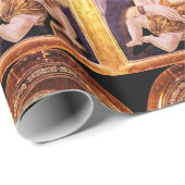 青く、ピンクの、紫色の宝石用原石を持つヴァージンそして子供 ラッピングペーパー (ロールコーナー)