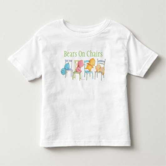 青く、ピンク、黄色い、およびヒグマの演劇 トドラーTシャツ (正面)