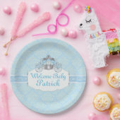 青く、小さい王子、ベビーシャワー、紙皿 ペーパープレート (パーティー)