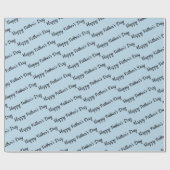 青く、幸せな父の日 ラッピングペーパー (フラット)