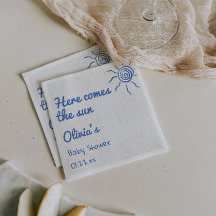 青ここ来で息子の手の赤ん坊シャワー