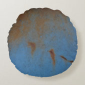 青さびた背景ヴィンテージ閉じる ラウンドクッション (正面)