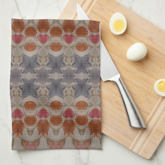 青さび赤 キッチンタオル (四つ折り)