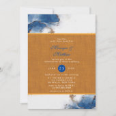 青さび銅の水の色アゲートの結婚インビタット 招待状 (正面)