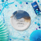 青さび銅の水の色アゲート結婚ト ペーパープレート (パーティー)