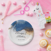 青さび銅の水の色アゲート結婚ト ペーパープレート (パーティー)