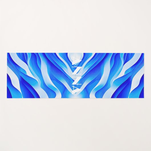 青すごい波 ヨガマット (正面(横))