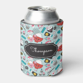 青すし柄かわいい 缶クーラー
