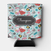 青すし柄かわいい 缶クーラー (正面)