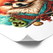 青すてきいコーギ ポスター (角)