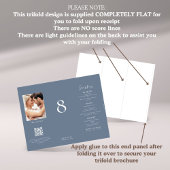 青すべて1枚の写真結婚のメニューテーブルなし3つ折