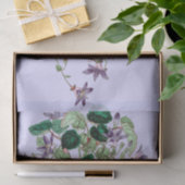 青そしてすみれ色の引きずる花のティッシュペーパー 薄葉紙 (ギフト)