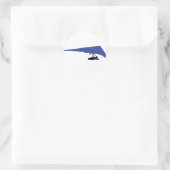 青つるグライダーのアイコン ラウンドシール (バッグ)