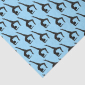 青で体操選手のシルエットを反転 薄葉紙 (詳細)