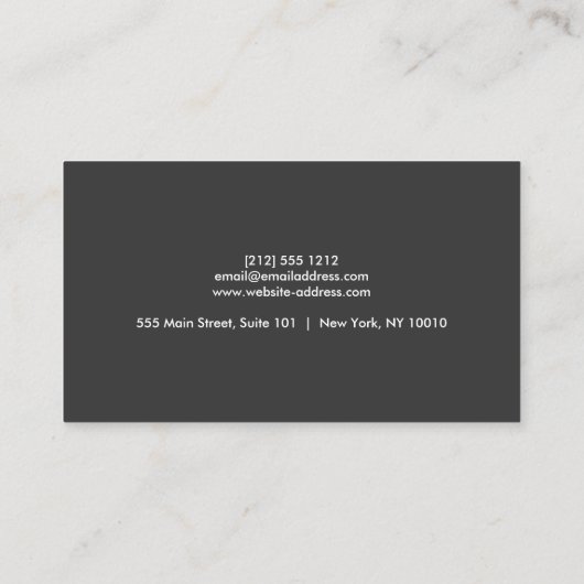 青で円のロゴを開く 名刺 (裏面)