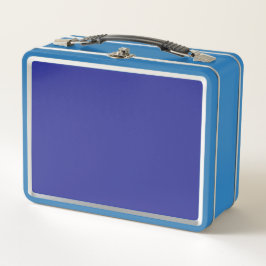青で宇宙を変スタイリッシュ更 メタルランチボックス