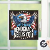 青で投票 ウィンドウサイン (ホーム)