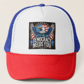 青で投票 キャップ (正面)