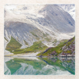 青で育てられる ガラスコースター