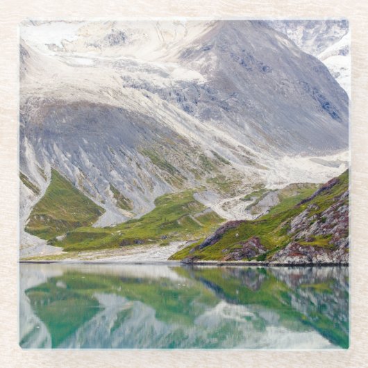 青で育てられる ガラスコースター (正面)