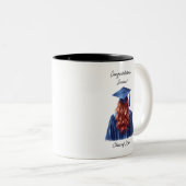 青で赤毛の女性を卒業 ツートーンマグカップ (正面右)