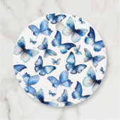 青とお洒落金ゴールド蝶キスベビーショー フェイバータグ (裏面)