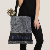 青との地質学の花こう岩の灰色は文字を詳しく述べます トートバッグ (クローズアップ)